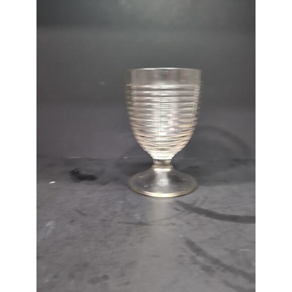 Anchor Hocking Manhattan Style Glass, Ribbed Clear Glass, Vintage‎ Glassware - Picture 4 of 9
